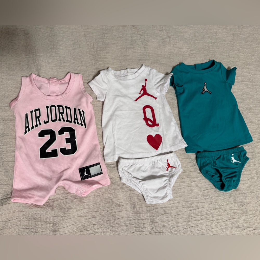 Jordan Kids Jersey Set - Teal, White, Pink